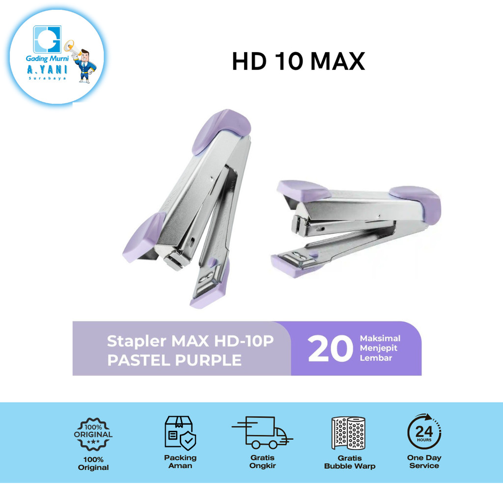 

MAX STAPLER HD 10 WARNA PASTEL