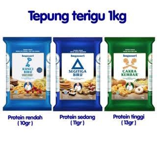 

TEPUNG TERIGU SEGITIGA/KUNCI BIRU/CAKRA KEMBAR 1KG