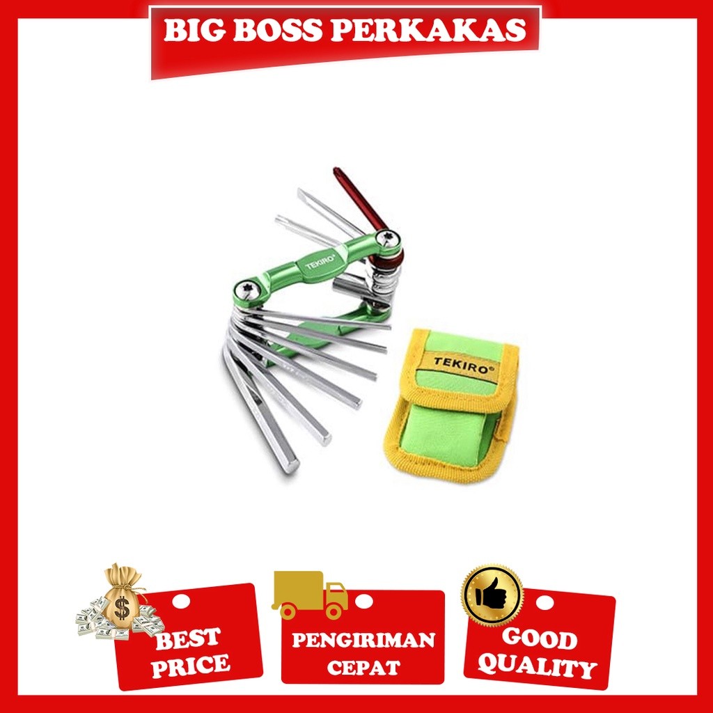 TEKIRO KUNCI SEPEDA SET 10 PCS /KUNCI L SEPEDA