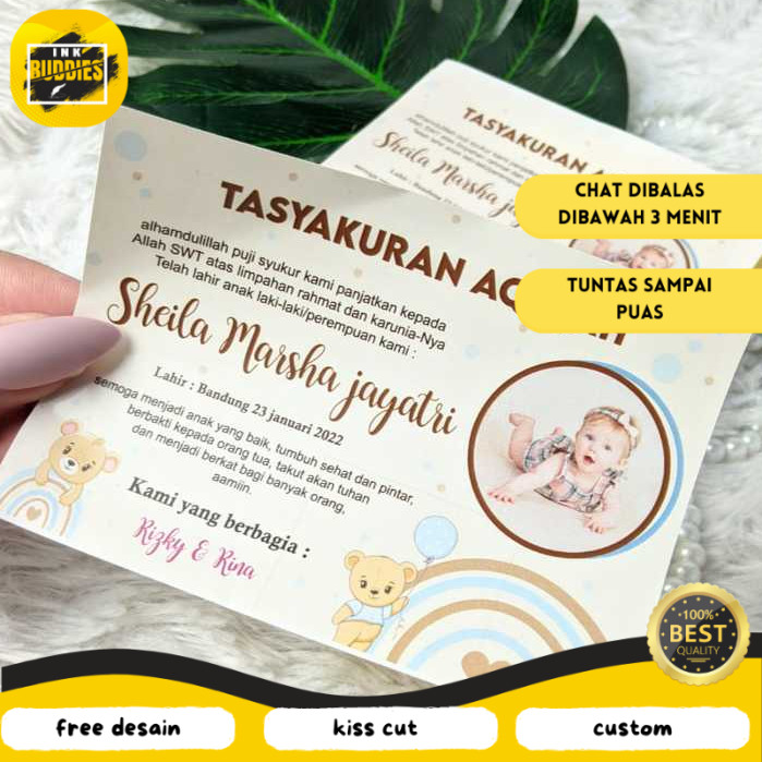 

INB Print Stiker Label Persegi Aqiqah Sticker Kotak Aqikah Stiker Akikah Anak