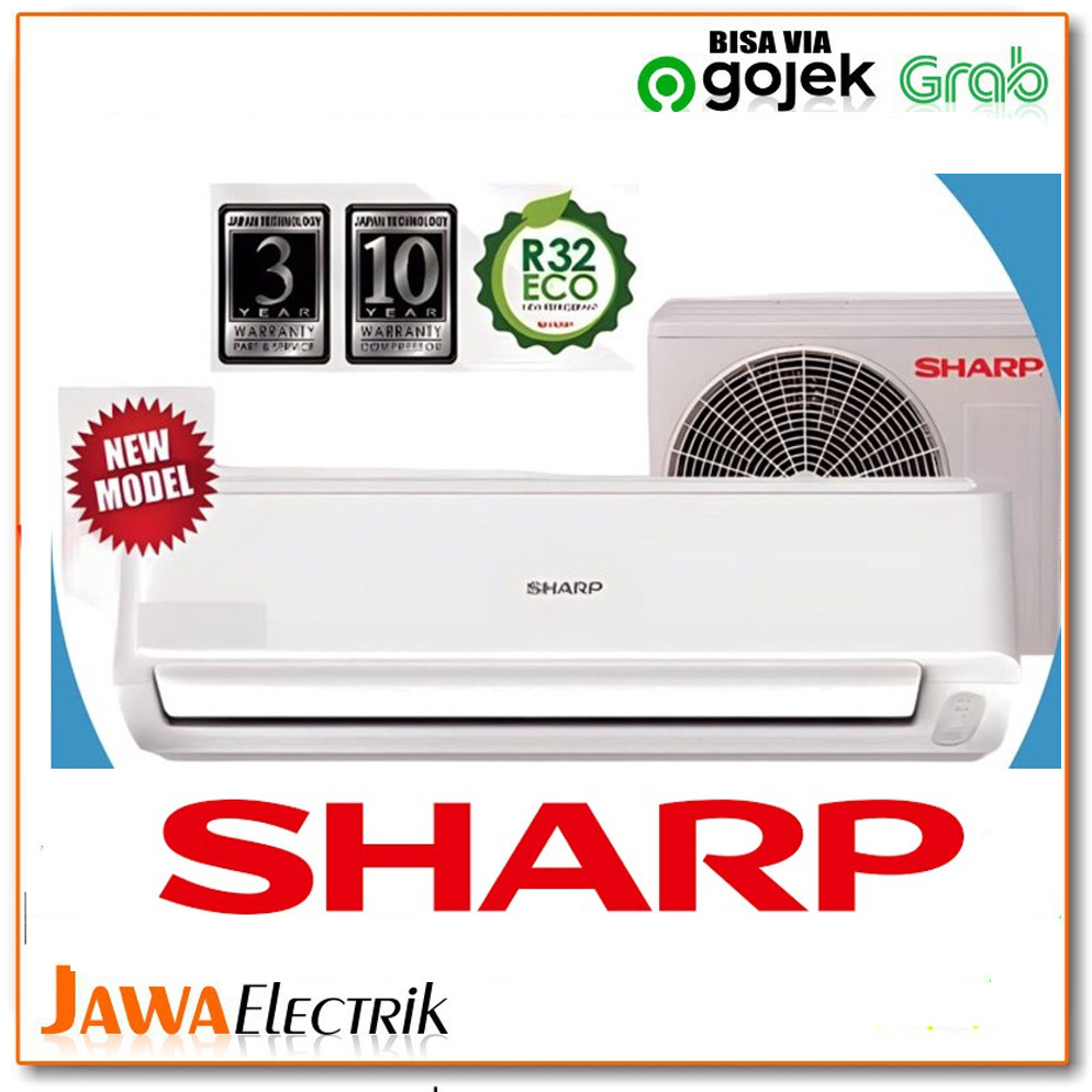 AC SHARP 1 PK + PASANG AH-A09 BEY/UCY LOW WATT 760W