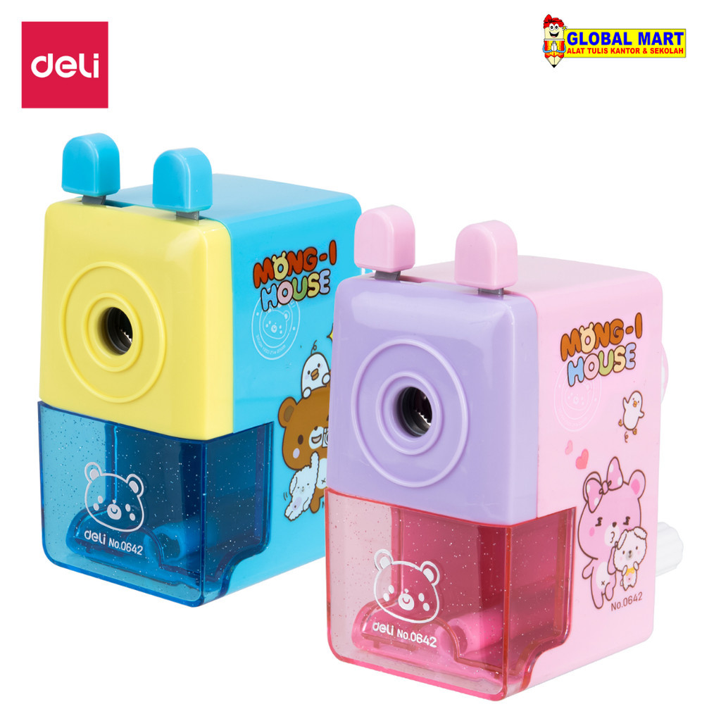 

Rautan Pensil Putar Deli E0642 Meja Manual Karakter Mong-i House Warna Lucu untuk Anak