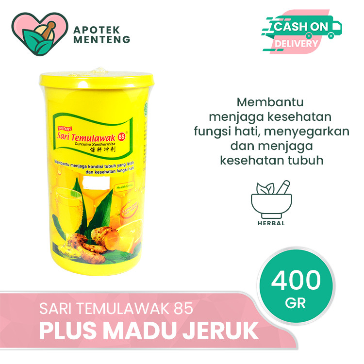 

Sari Temulawak 85 Instan Plus Madu Jeruk Toples 400 gr