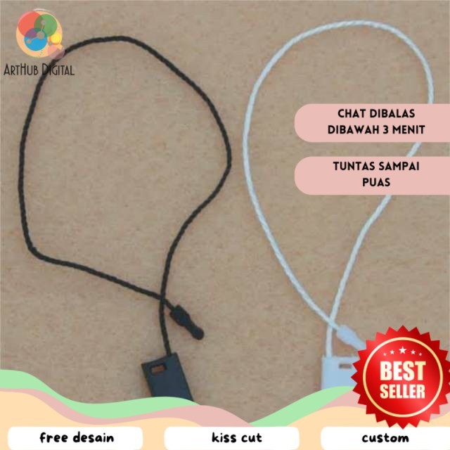 

AHD Tali Hangtag Merk Hitam dan Putih Premium Loop Pin Hang Tag Label Baju Murah Bandung