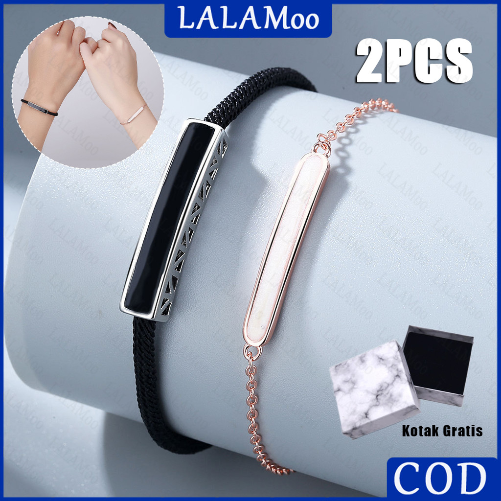 [Free Box] 1 Set / 2PCS Gelang Couple Pasangan /  Fashion Original Hadiah Terbaik Untuk Together / P