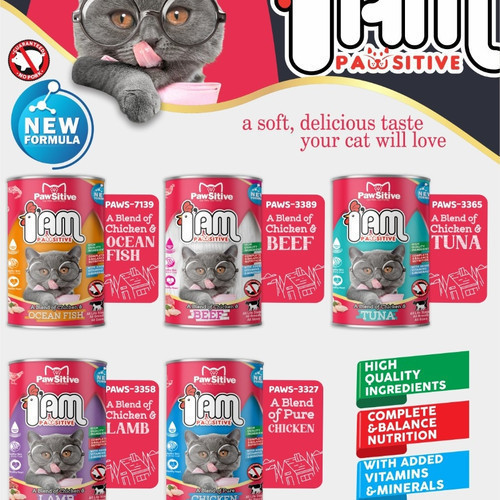 Pawsitive Cat Food Kaleng 380gr - Makanan Basah Kucing