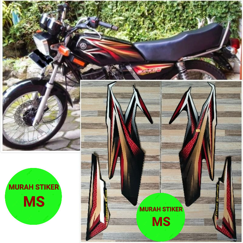 striping original Yamaha RX KING hitam gold tahun 2005