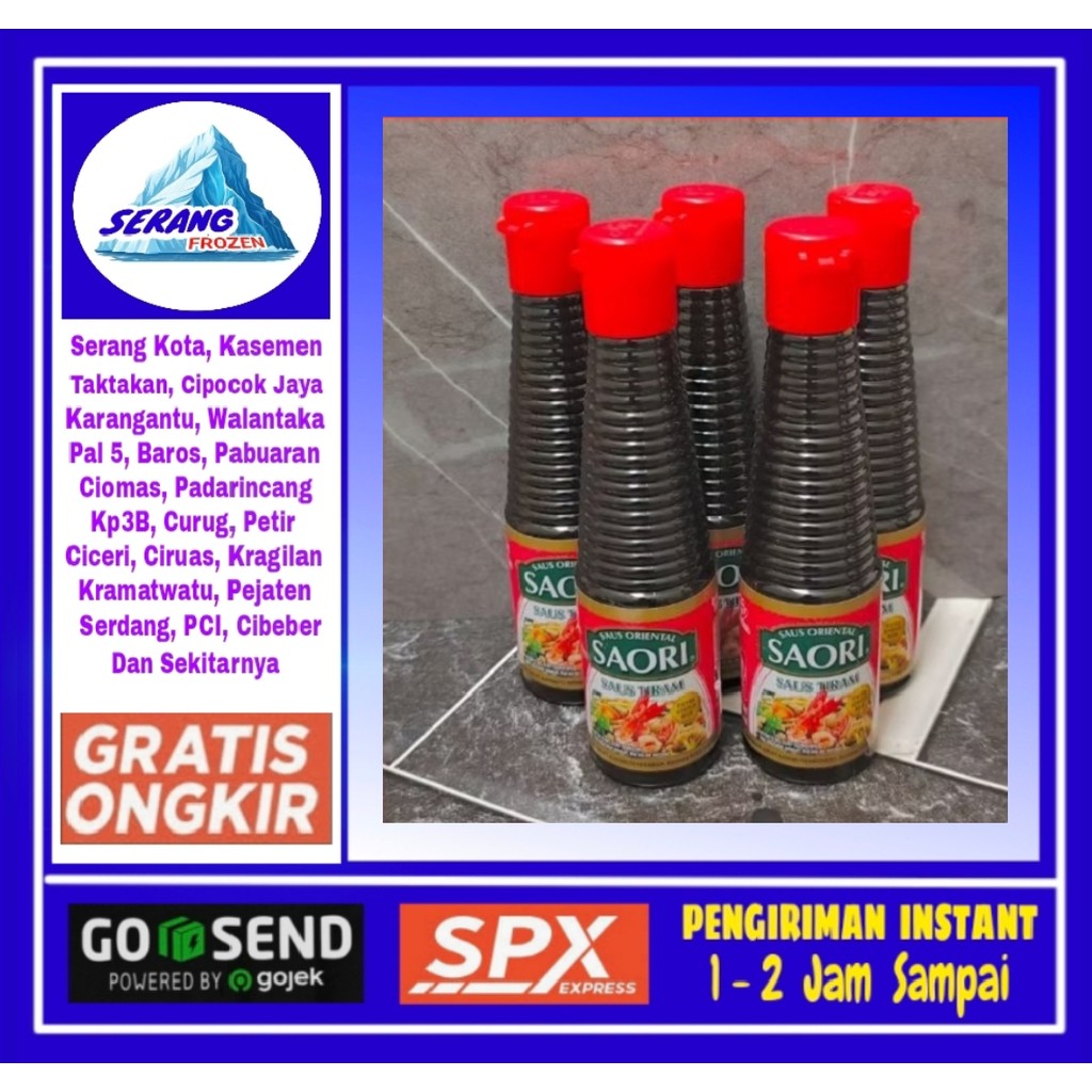 

Saos Tiram Saori 135ml,Saus Tiram Botol, Serang Frozen