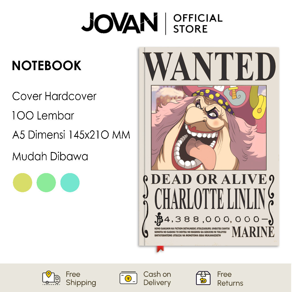 

Notebook Hardcover Custom One Piece Bounty Big Mom Buku Tulis Catatan Note Agenda Planner Jurnal Diary Notebook Anime