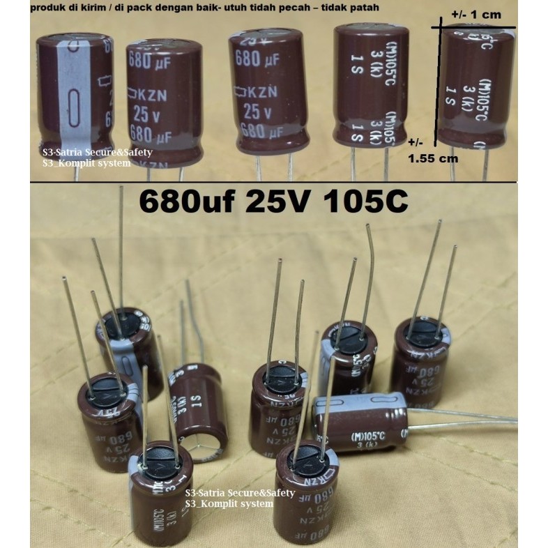 680uf 25v kecil pendek elko 25v680uF Elco 680uf25v 680 uf 25 v 25vol 25volt 680UF 680 uF 680uF