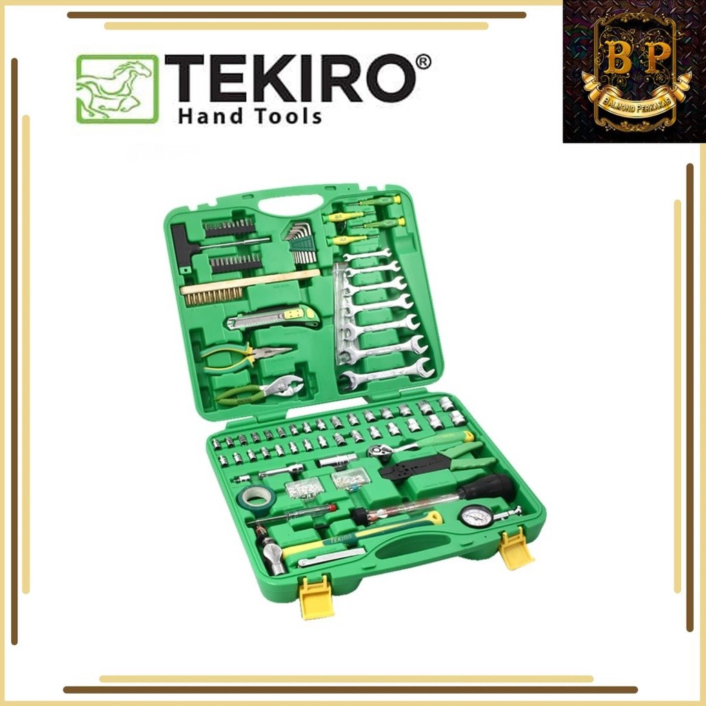 Tekiro Mekanik Tool Set 130 Pcs Box Plastik Perkakas Kunci