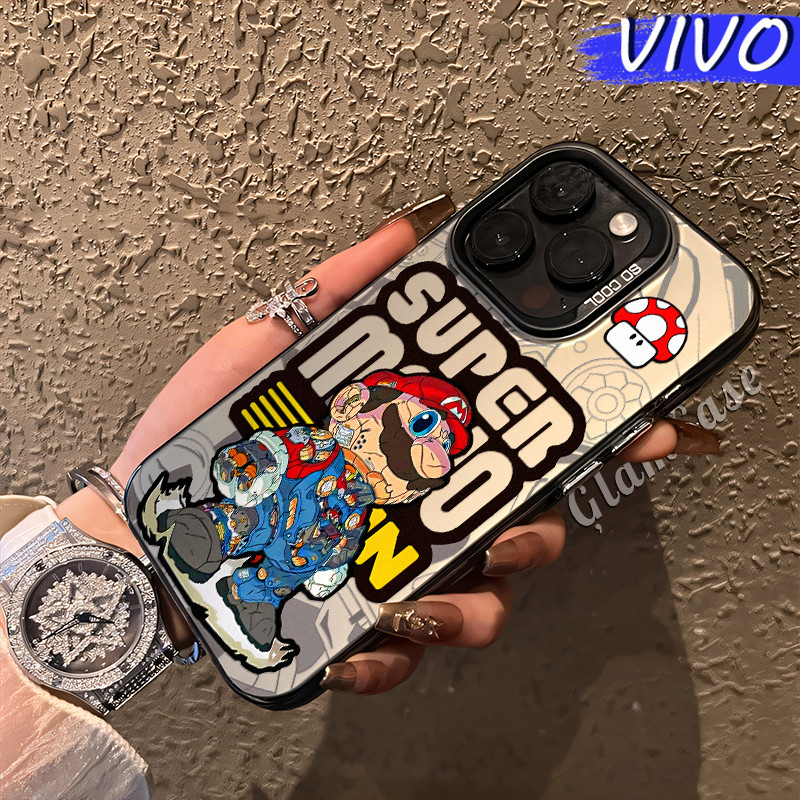 Keren Super -Mario Glossy Hologram PC Case VIVO Y17s Y12 Y12S Y15s Y21 Y03 Y16 Y22 Y18 Y02 Y17 Y27s 
