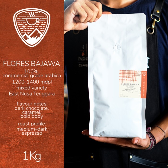 

Biji Kopi 100% Full Arabica FLORES BAJAWA Roasted Commercial - 1 kg, Biji Kopi