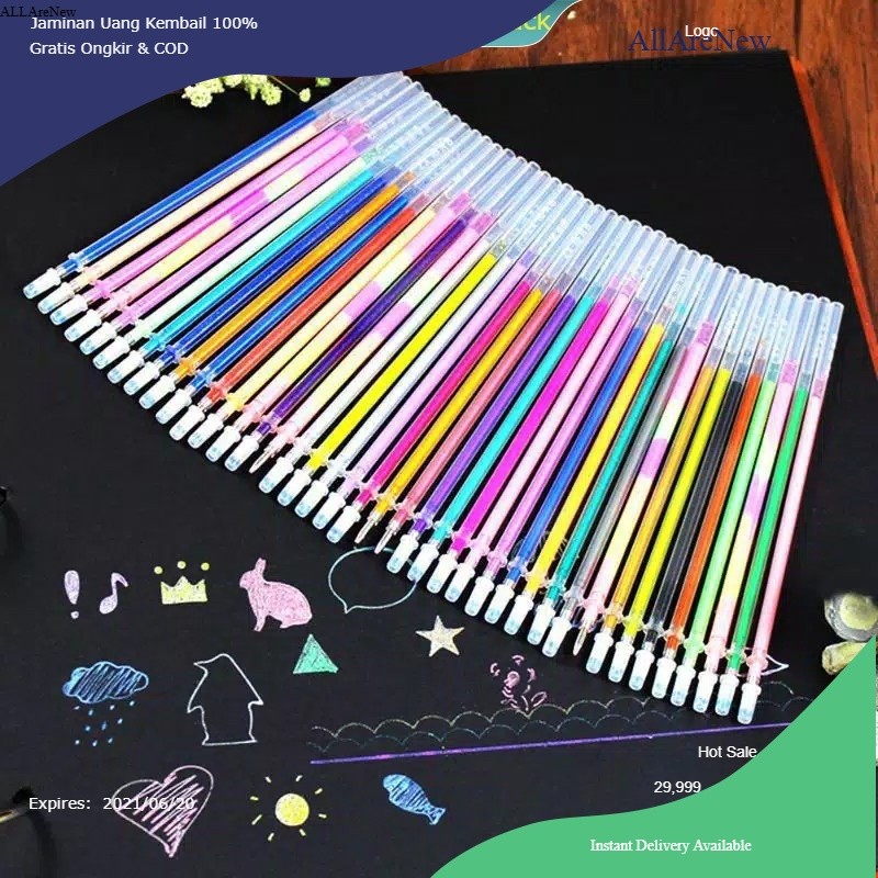 

[AllAreNEw] 24Pcs Pena menggambar Mewarnai Refills isi pena lukis colour pen drawing original