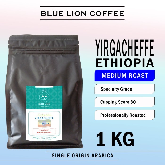 

Blue Lion Coffee Ethiopia Yirgacheffe 1 kg Kopi Arabica - BIJI