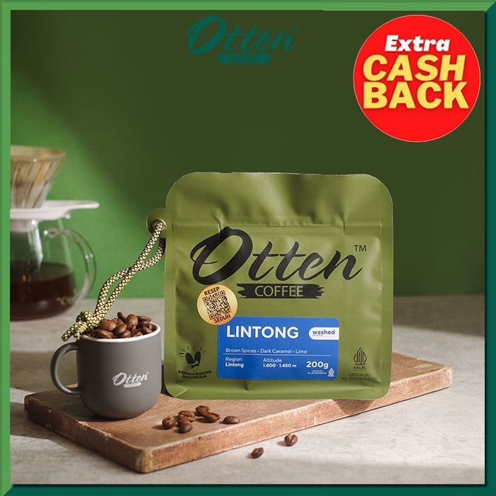 

Kopi Arabica Lintong Onan Ganjang 200g - Biji Bubuk Kopi Otten Coffee - Medium