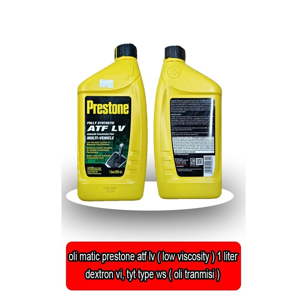 PELUMAS OTOMATIS TRANSMISI PRESTONE (ATF & CVT)  PRESTONE ATF LV