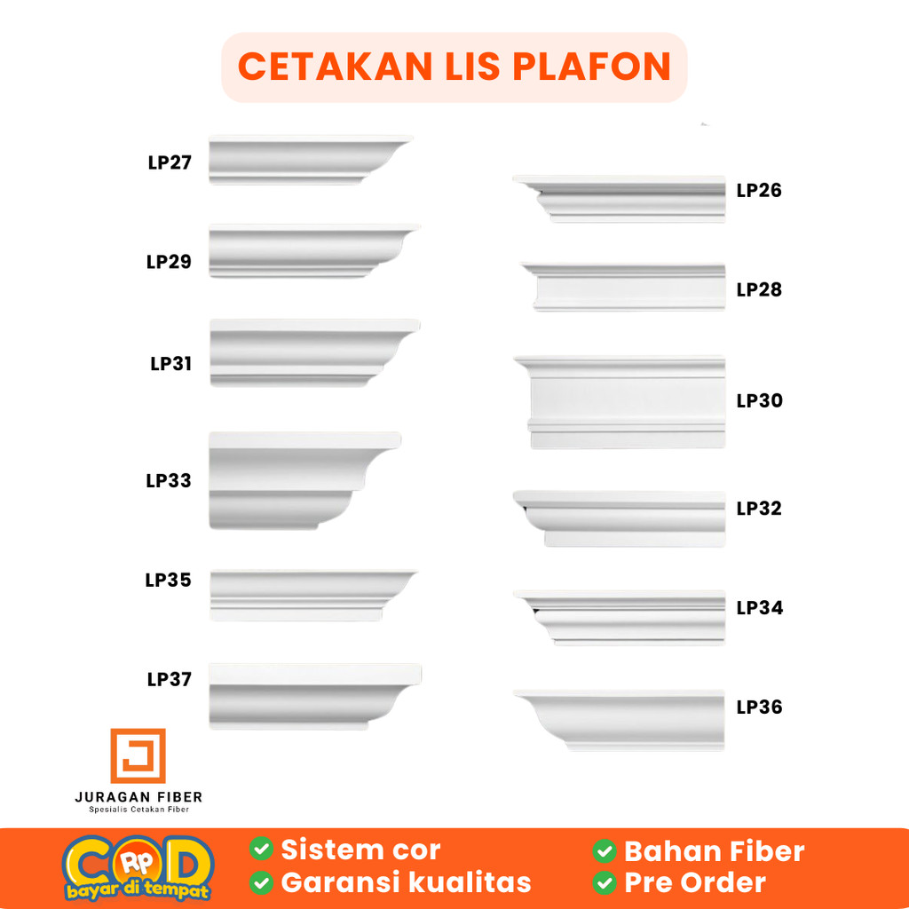 Cetakan Lis Plafon / Lis Plafon Rumah American / Plafon / Rumah Klasik