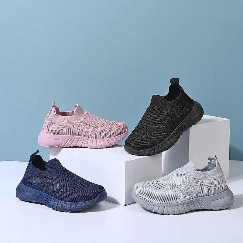 Sepatu Sneakers Anak-Anak Rajut Sepatu Sekolah Anak LV0500