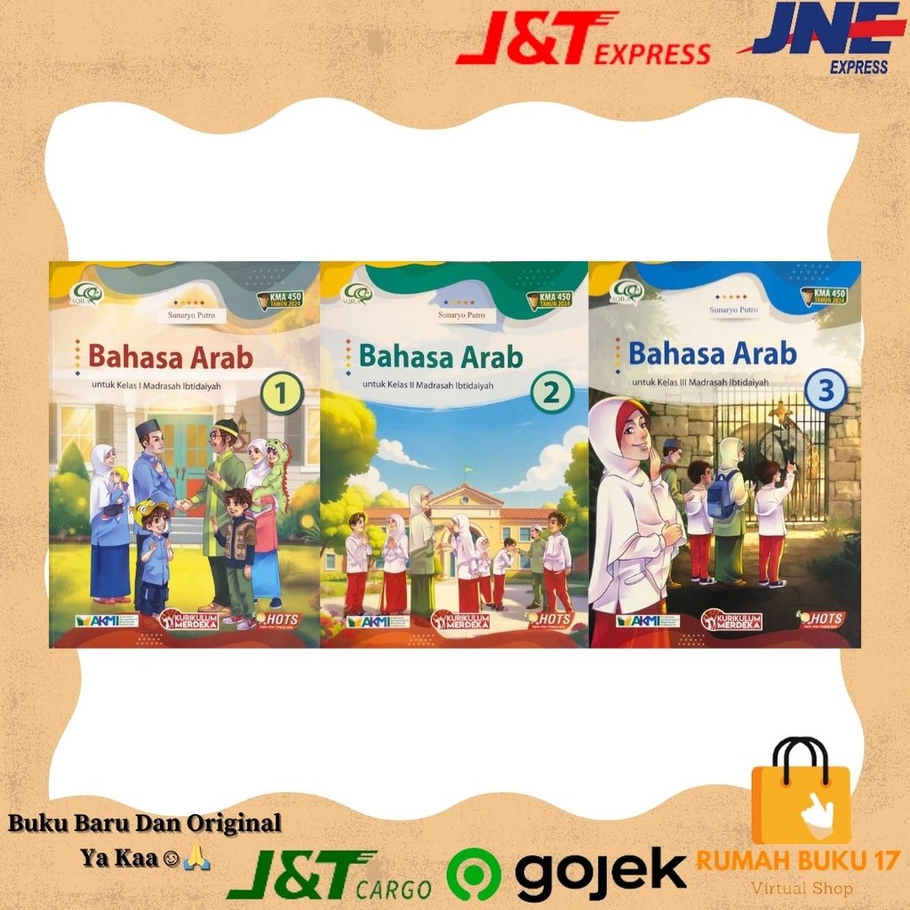 Buku Aqila Bahasa Arab KMA 450 Kelas 1 2 3 4 5 6 SD/MI Kurikulum Merdeka Penerbit Tiga Serangkai