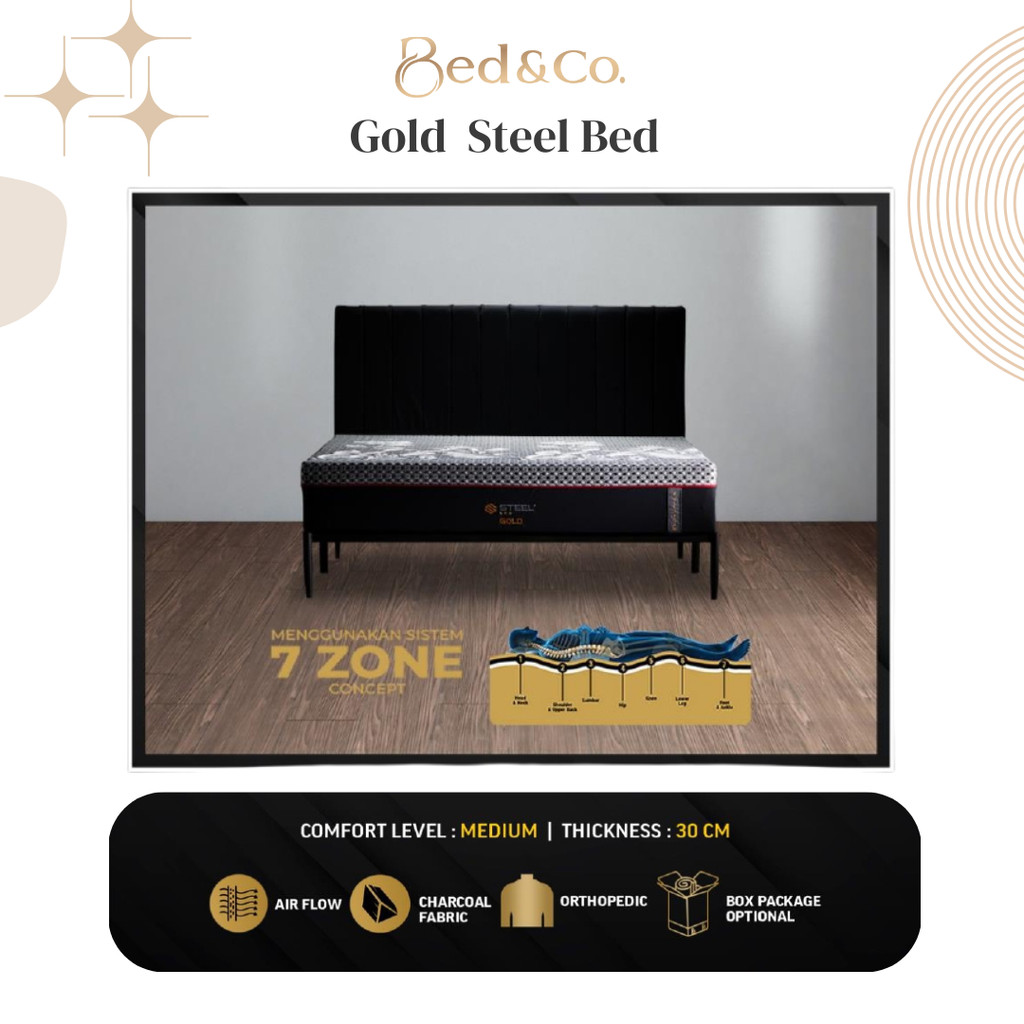 Steel Foam - Kasur Busa Vacuum Steel Gold