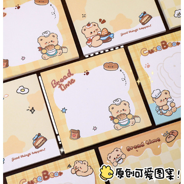 

HFM - Sticky notes butter bear Memo tempel kotak karakter lucu