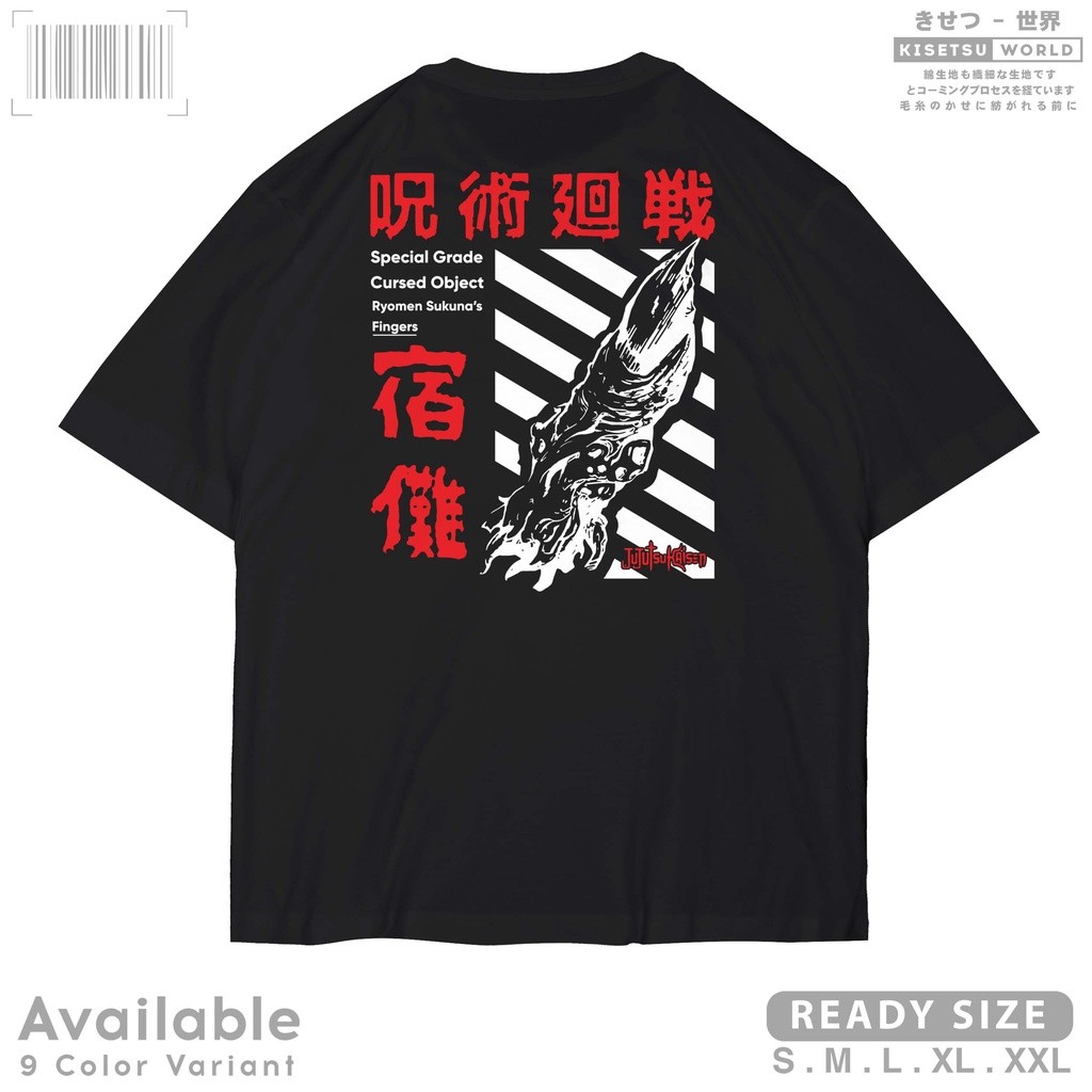Kaos Anime JUJUTSU KAISEN SUKUNA FINGER KEYCHAIN Baju Karakter Jepang