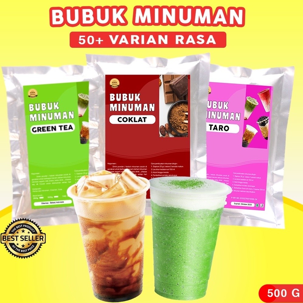 

BUBUK MINUMAN RASA / BUBUK MINUMAN ANEKA RASA 500G / BUBUK MINUMAN KEKINIAN/ DRINK POWDER 500G