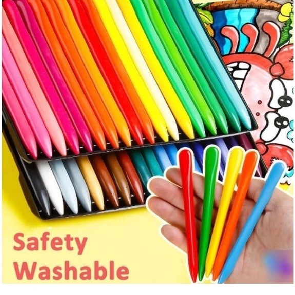 

!!!BKT!!! CRAYON ANAK SEKOLAH WATERPROOF ISI 12, 24, 36 PCS PER BOX TIDAK BERACUN