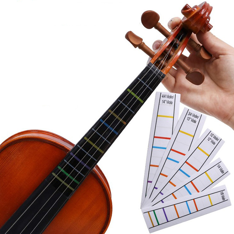 

4/4 3/4 1/2 1/4 1/8Violin Fingerboard Sticker Chart Fretboard Note Tape Finger Guide Fiddle Chart Marker Stickers For Beginner