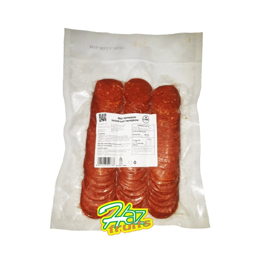 

El Primo Beef Pepperoni | Daging Sapi Pepperoni Premium 500 Gram