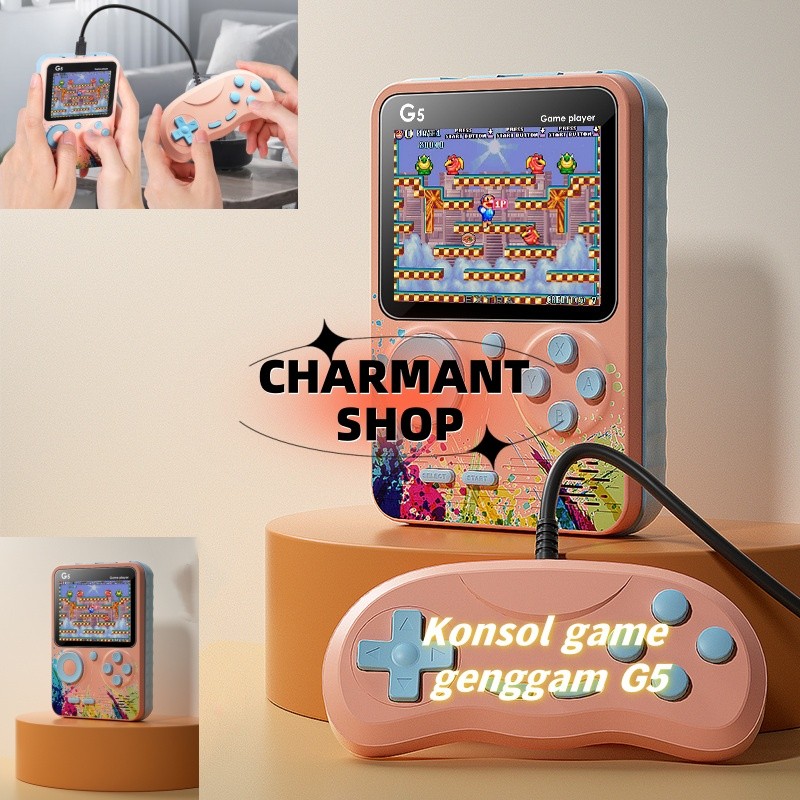 [CHARMANT] Konsol Game Boy Android Klasik Game Boy Konsol Game Portabel Bawaan 500 Game Terhubung ke