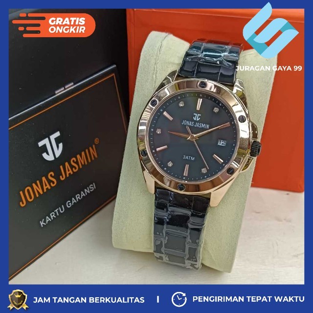 Jam Tangan Wanita Fashion Jonas Jasmin SB JJ2277L Free Logam Tanggal Aktif - Bisa Bayar Ditempat - C