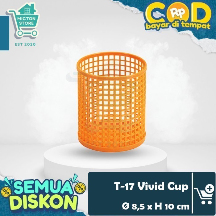 

TOPTON Lion Star T-17 Vivid Cup Tempat Pensil Pulpen Pen Spidol Staples ATK Sampah Mini Bulat LS LionStar Plastik Berkualitas Murah Tahan Lama Anti Pecah Kontainer Toples Penyimpanan Dapur Rumah Wadah Tempat Kotak Botol Keranjang Peralatan Makan