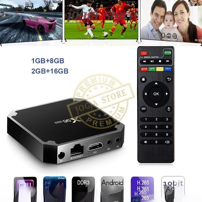 Mini Smart TV Box Set Top Box 4K Android 9 DDR3 2GB 16GB X96