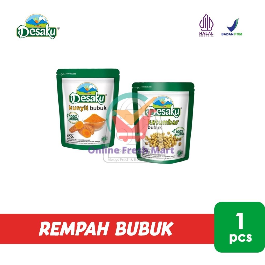 

Desaku Rempah Bubuk Sachet Bubuk Instant (Pouch 100gr) - Online Fresh Mart Denpasar
