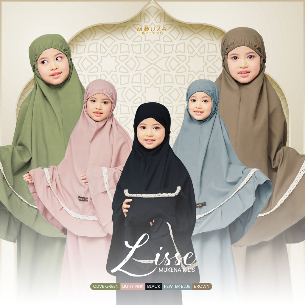 MOUZA - Mukena Lisse Kids Mukena Ukuran Anak Anak Free Tas Pouch Mukena by Mouza