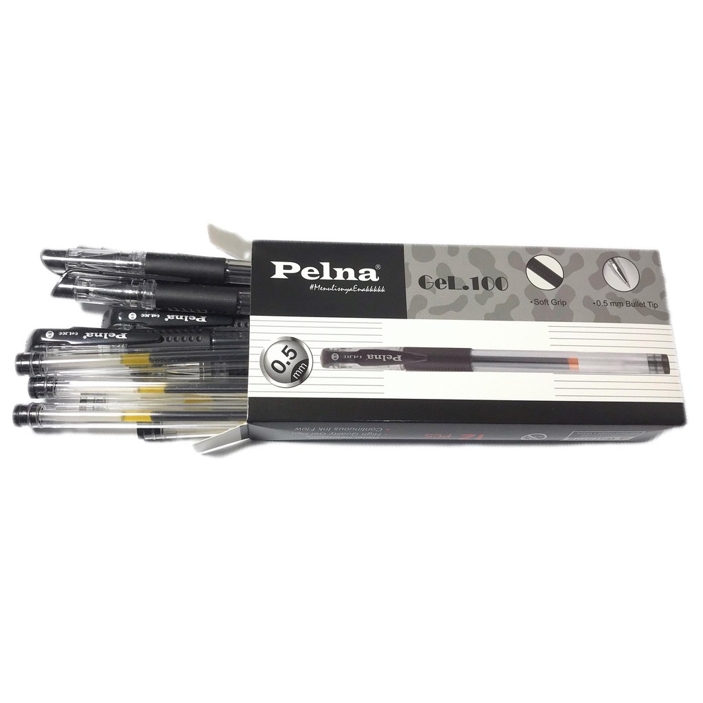 

Pelna Pulpen Gel.100 Needle 0.5mm Tinta Hitam - LUSIN