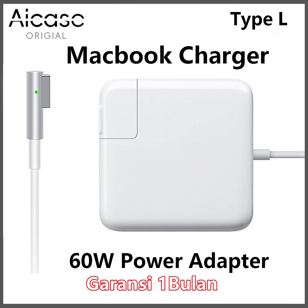 AICASE -Macbook charger Power Adapter 60W Laptop Chargers 13Inci Air/Pro digunakan untuk MB A1172 A1