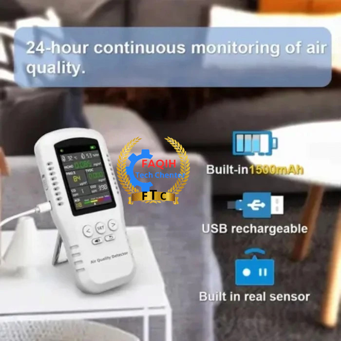 

Air Quality Monitor AQI Detector PM2.5 CO2 Bosean TZ01 HCHO TVOC T-Z01