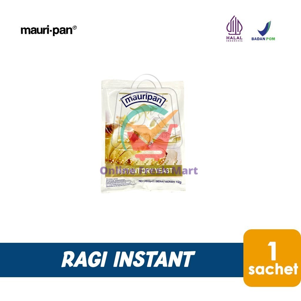 

Mauripan Ragi Instant Dry Yeast MAURI-PAN (1 sachet kecil 12g BUKAN 1 BOX) - Online Fresh Mart Denpasar