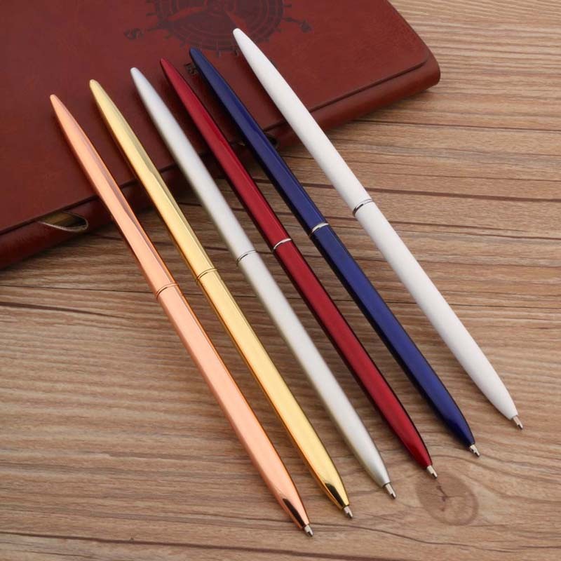 

High Quality Business Desk Ballpoint Pen Metal Desktop Counter Front Desk Hotel Pen Sool Student Office Stationery Gifts