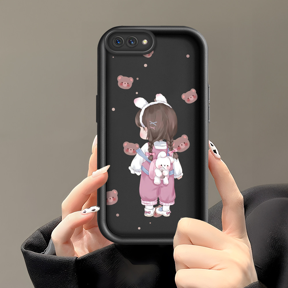 Casing Hp Untuk OPPO A5 A3S A12E Phone Case Cesing Soft Cover Girl 3275 Mode Kesing Cream Cassing