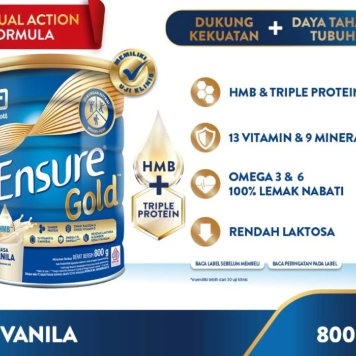 

✨NEW✨ -ENSURE GOLD HMB VANILA 850 GRAM/850GR/VANILLA/GANDUM - VANILA