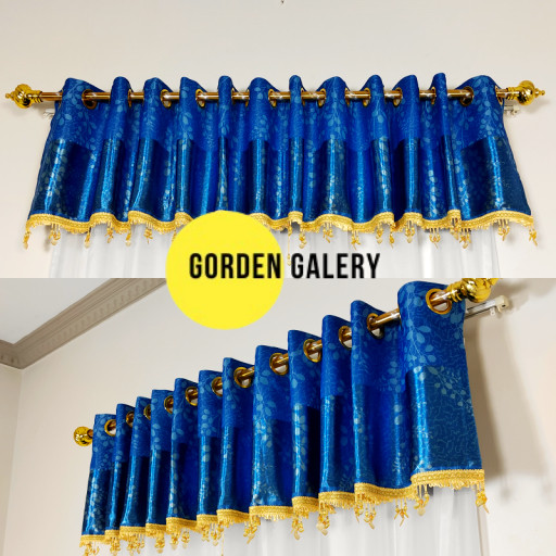 Gorden Blackout Minimalis Poni Gelombang Atas Pintu dan Jendela Import