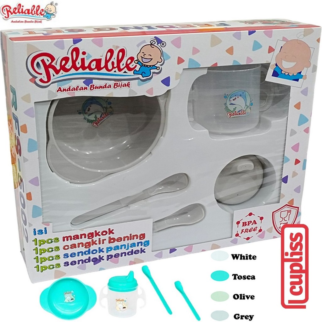 Reliable Feeding Set Mangkok Tempat Makan Kecil Bayi Kemasan Box 5002