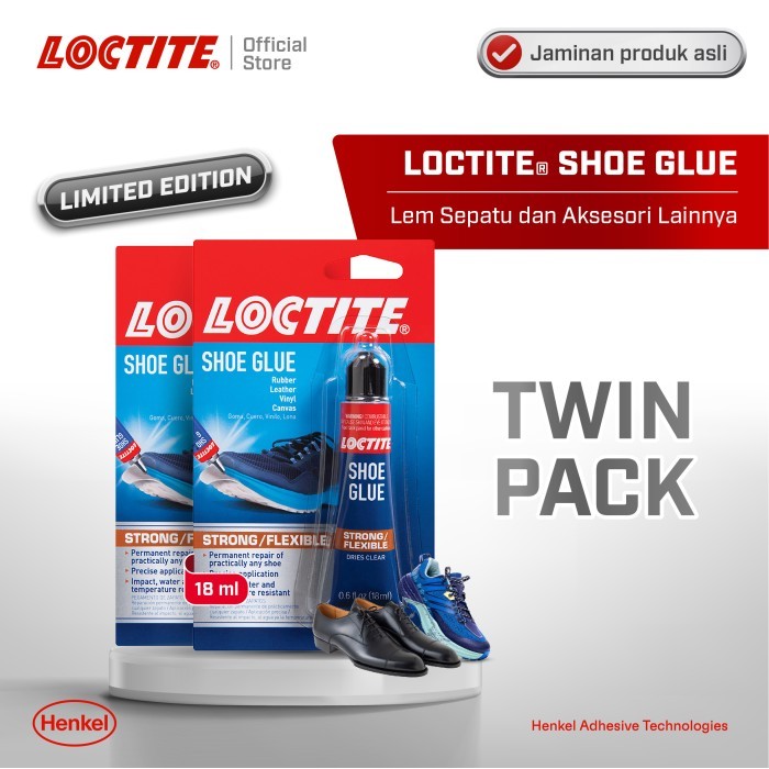 

Henkel LOCTITE Shoe Glue Lem Sepatu / Lem Serbaguna 20gr Twin Pack