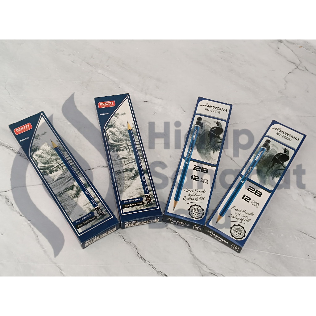 

SELUSIN ( 12 BIJI ) Pensil 2B Raut Murah M2000 / Montana / Station 1