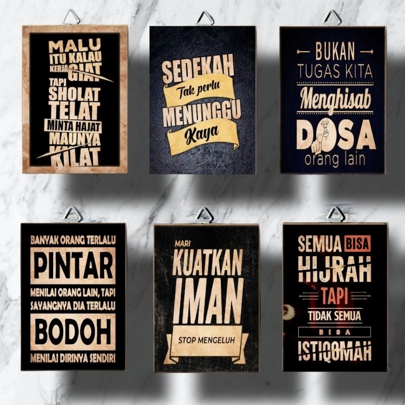 KATA KATA MUTIARA KAYU MDF HIASAN DINDING