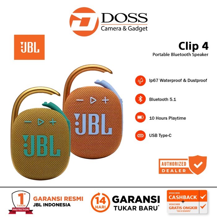 JBL Clip 4 Portable Bluetooth Speaker Clip4 Waterproof Bluetooth Speaker